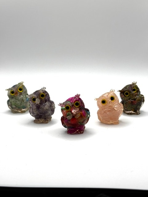 Crystal Owl Figurines