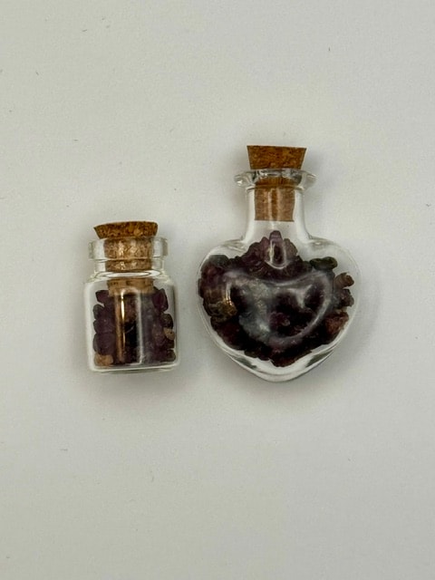 Montana Hand Dug Garnet Vial